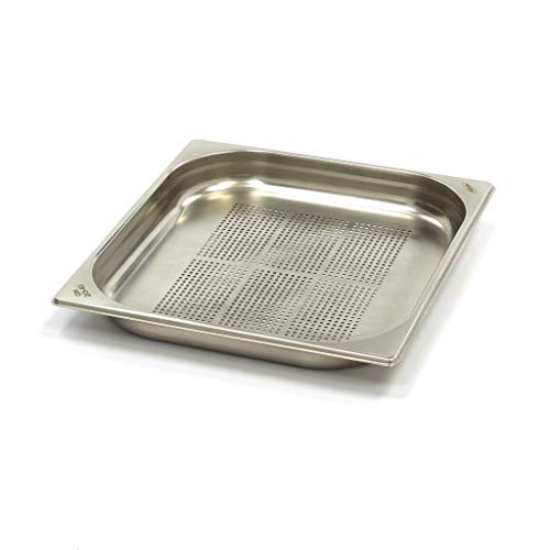 Maxima Gastro Gastronormbehälter - 2/3 GN - 4 cm Tief - Edelstahl - Perforiert von Maxima
