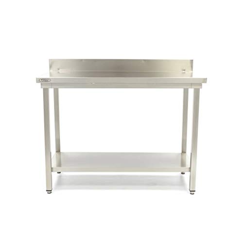 Maxima Gastro Edelstahltisch - 140 x 70 cm - Einstellbare Höhe - mit Backsplash Maxima Gastro Edelstahltisch - 140 x 70 cm - Einstellbare Höhe - mit Backsplash von Maxima