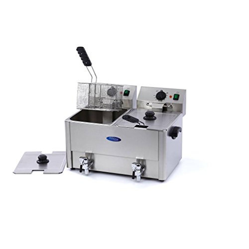 Fritteuse 2x 8 L - 2 Körbe - mit Wasserhahn - Fritteuse - Doppelbratpfanne - Professionell - Edelstahl - 16 Liter - Mit Ablasshahn Fritteuse 2x 8 L - 2 Körbe - mit Wasserhahn - Fritteuse - Doppelbratpfanne - Professionell - Edelstahl - 16 Liter - Mit Ablasshahn von Maxima