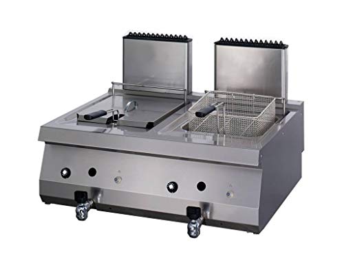 Maxima Gastro Heavy Duty Fritteuse - 2 x 12 l - Doppeleinheit - 70 cm Tief - mit Ablasshahn - Gas Maxima Gastro Heavy Duty Fritteuse - 2 x 12 l - Doppeleinheit - 70 cm Tief - mit Ablasshahn - Gas von Maxima