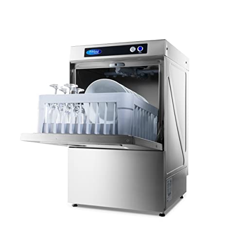 Maxima Gastro Geschirrspüler-Unterbau - 40 x 40 cm - mit Abfluss-, Spülenhilfe- und Seifenpumpen - 230 V von Maxima