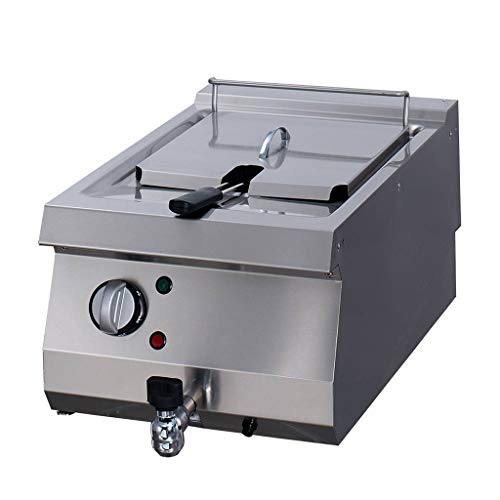 Maxima Gastro Heavy Duty Fritteuse - 1 x 12 l - Einzeleinheit - 70 cm Tief - mit Ablasshahn - Elektrisch von Maxima
