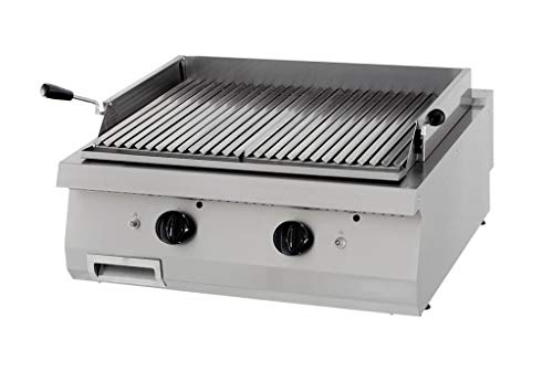 Maxima Gastro Heavy Duty Lavasteingrill - Doppeleinheit - 70 cm Tief - Gas von Maxima