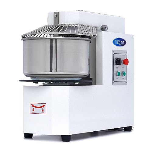 Spiralkneter 30 l – 18 kg Teig – 2 Geschwindigkeiten – abnehmbare Schüssel – 30-Liter-Rührschüssel – Teigkneter – Spiralkneter mit Sicherheitskäfig – 18 Kilo von Maxima