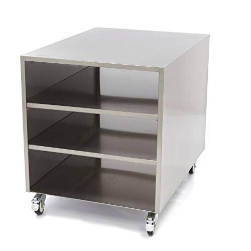 Maxima Gastro Maschinentisch - 60 x 80 cm - 120 kg Ladungskapazität - auf Rädern von Maxima