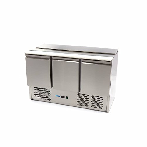 Maxima Gastro Saladette - 400 l - 137 cm - 3 Türen - inkl. Schneidebrett von Maxima