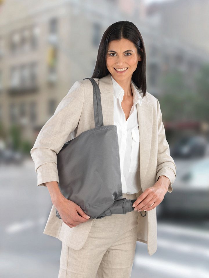 Maximex Kompass Maximex 2-in-1 Taschenschirm mit Tasche, platzsparender Taschenschi von Maximex
