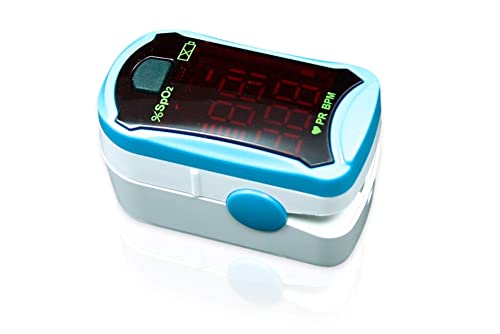 Maximex Oximeter, Schmerzfreier Fingeroximeter zur schnellen Ermittlung der Sauerstoffsättigung & Pulsfrequenz ohne Blut & Schmerzen, Kompakter Pulsoximeter mit Tasche, Batteriebetrieben Maximex Oximeter, Schmerzfreier Fingeroximeter zur schnellen Ermittlung der Sauerstoffsättigung & Pulsfrequenz ohne Blut & Schmerzen, Kompakter Pulsoximeter mit Tasche, Batteriebetrieben von Maximex