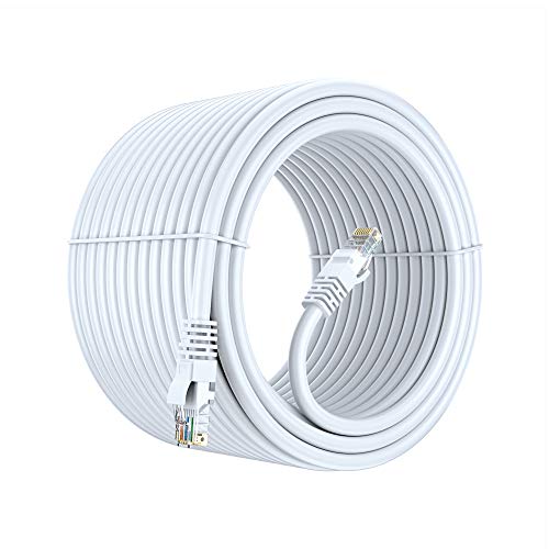 MaximM Cat-6 Ethernet Kabel – 200 Füße weiß weiß 200 feet von Maximm