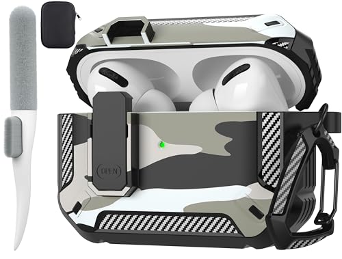 Maxjoy Airpods Pro 2. / 1. Generation Hülle mit Schloss, AirPods Pro 2 Schutzhülle mit Schlüsselanhänger, kompatibel mit Apple Airpods Pro 2 2023 USB C Kabel 2022 Lightning Kabel/Pro 2019, Weiß Camo Maxjoy Airpods Pro 2. / 1. Generation Hülle mit Schloss, AirPods Pro 2 Schutzhülle mit Schlüsselanhänger, kompatibel mit Apple Airpods Pro 2 2023 USB C Kabel 2022 Lightning Kabel/Pro 2019, Weiß Camo von Maxjoy