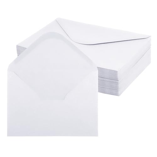 Briefumschläge, 50 Stück Umschläge mit Nassklebung, 120 g/m² Briefumschlag Kuvert für Grußkarten, Hochzeit Einladung, Geburtstagskarten Briefkuvert (Weiß, 12,5 x 17,5cm) von Maxmoc