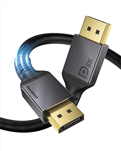 Maxonar DisplayPort Kabel 1.4 7,5M 【VESA-zertifiziert CL3 für Wandeinbau】 DP1.4 Kabel 8K@60Hz HBR3 4K@60Hz/144Hz/120Hz 5K@60Hz 2K@165Hz/240Hz Unterstützt FreeSync G-Sync HDR10 Display Port von Maxonar