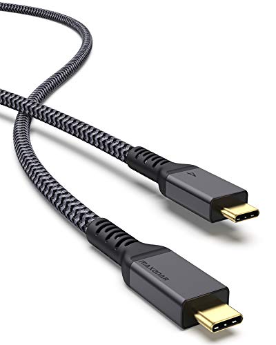 Maxonar Thunderbolt 4 Kabel 0,5m/40Gbps, TB4 USB C 4.0 Kabel Unterstützt 1x8K 60hz oder doppelten 4K60hz-Monitor,für i-Phone 15 Pro/Max Macbook air/Pro M1 M2,Mac Studio,Studio Display,SSD,eGpu,Dock von Maxonar