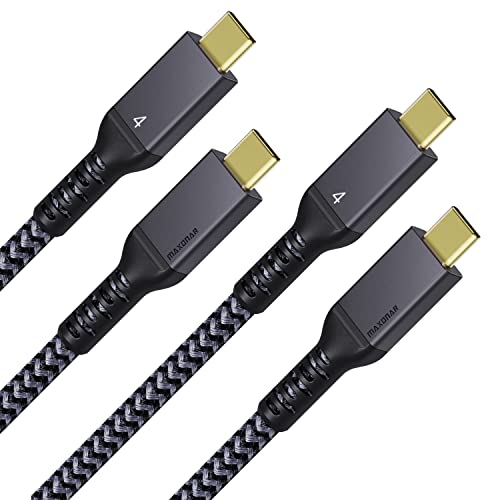 Maxonar Thunderbolt 4 Kabel 2m/40Gbps, TB4 USB C 4 Kabel Unterstützt 1x8K60hz oder doppelten 4K60hz-Monitor,für i-Phone 15 Pro/Max,Macbook air M1M2,Mac Studio,Studio Display,SSD,eGpu,Dock 2 Packungen Maxonar Thunderbolt 4 Kabel 2m/40Gbps, TB4 USB C 4 Kabel Unterstützt 1x8K60hz oder doppelten 4K60hz-Monitor,für i-Phone 15 Pro/Max,Macbook air M1M2,Mac Studio,Studio Display,SSD,eGpu,Dock 2 Packungen von Maxonar