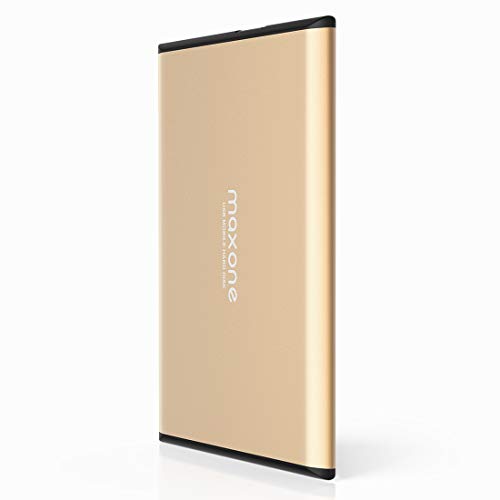 Externe Festplatte 320GB 2,5 Zoll Tragbare USB Festplatten External Hard Drive USB 3.0 Backups HDD für TV, PC, Mac, MacBook, Chromebook, Wii u, Laptop, Desktop, Windows (Gold) von Maxone