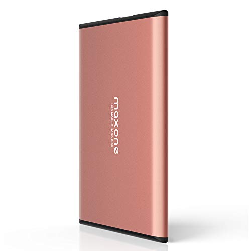 Maxone Externe Festplatte tragbare 160GB-2,5Zoll USB 3.0 Backups HDD Tragbare für TV,PC,Mac,MacBook, Chromebook, Wii u, Laptop,Desktop,Windows (160GB, Pink) von Maxone