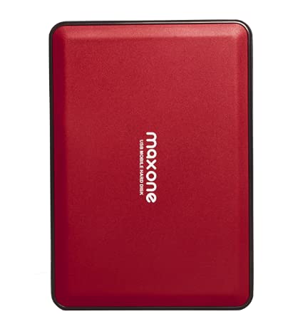 Maxone Externe Festplatte tragbare 320GB-2,5Zoll USB 3.0 Backups HDD Tragbare für TV,PC,Mac,MacBook, Chromebook, Xbox One, Wii u,PS4, Laptop,Desktop,Windows（Rot） von Maxone