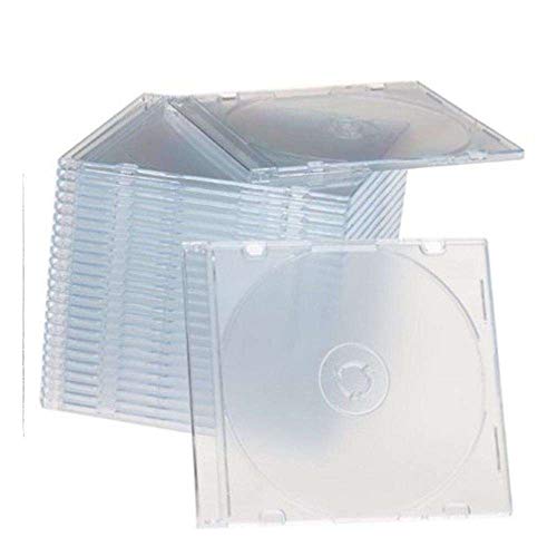 MAXTEK Ultra Dünn 5,2 mm Slim Transparent CD Jewel Case mit integriertem in Frost Klar Tablett, 50 Stück. MAXTEK Ultra Dünn 5,2 mm Slim Transparent CD Jewel Case mit integriertem in Frost Klar Tablett, 50 Stück. von Maxtek