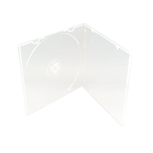 Maxtek 5,2 mm strapazierfähige CD-Hüllen, dünn, transparent, PP-Poly-Kunststoff, 100 Stück von Maxtek