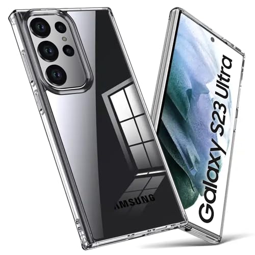 Maxter Handyhülle Samsung Galaxy S23 Ultra Durchsichtig - Silikon Phone Case Stoßfeste von Maxter