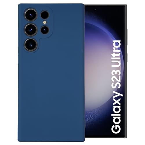Maxter Handyhülle Samsung Galaxy S23 Ultra - Silikon Phone Case Stoßfeste (Dunkelblau) von Maxter