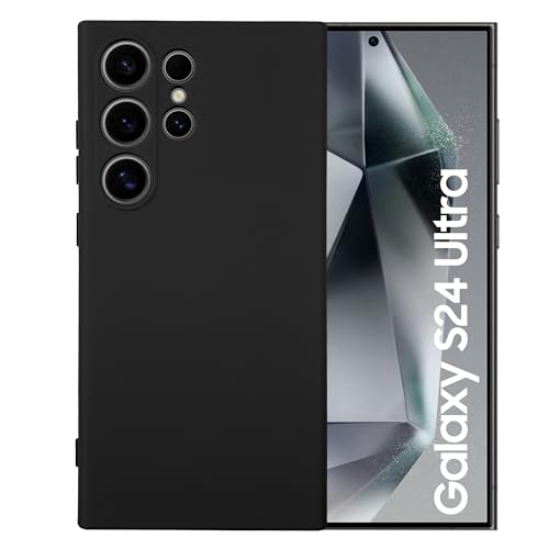 Maxter Handyhülle Samsung Galaxy S24 Ultra - Silikon Phone Case Stoßfeste (Schwarz) von Maxter