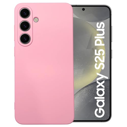 Maxter Handyhülle Samsung Galaxy S25 Plus - Silikon Phone Case Stoßfeste (Rosa) von Maxter