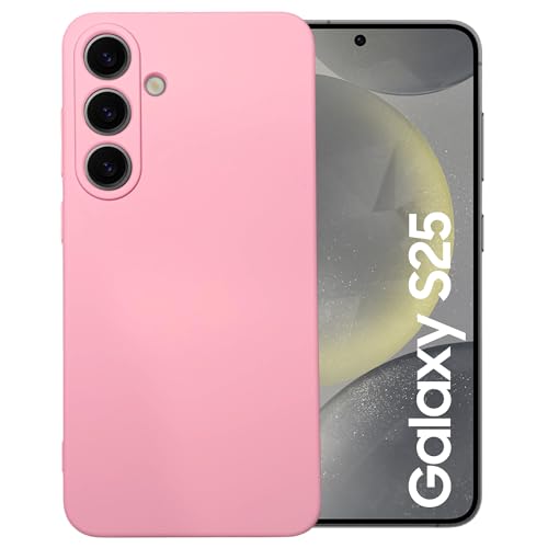 Maxter Handyhülle Samsung Galaxy S25 - Silikon Phone Case Stoßfeste (Rosa) von Maxter