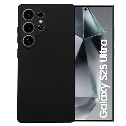 Maxter Handyhülle Samsung Galaxy S25 Ultra - Silikon Phone Case Stoßfeste (Schwarz) von Maxter