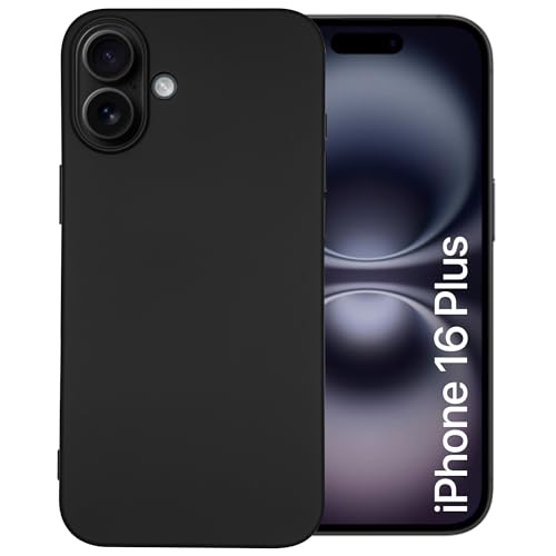 Maxter iPhone 16 Plus Hülle - Stoßfeste Silikon-Handyhülle (Schwarz) von Maxter