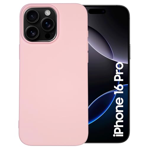 Maxter iPhone 16 Pro Hülle - Stoßfeste Silikon-Handyhülle (Rosa) von Maxter