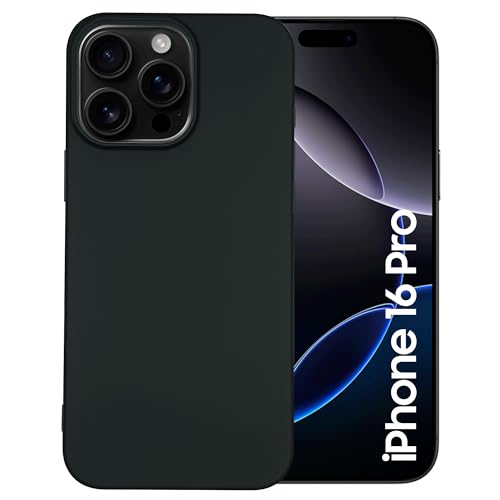 Maxter iPhone 16 Pro Hülle - Stoßfeste Silikon-Handyhülle (Schwarz) von Maxter