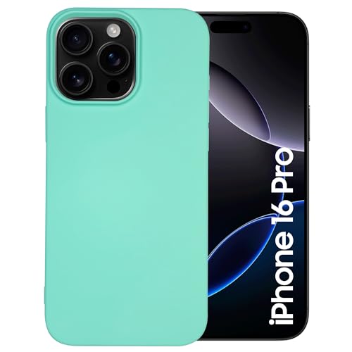 Maxter iPhone 16 Pro Hülle - Stoßfeste Silikon-Handyhülle (Türkis) von Maxter