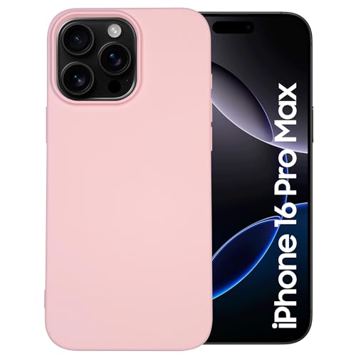 Maxter iPhone 16 Pro Max Hülle - Stoßfeste Silikon-Handyhülle (Rosa) von Maxter