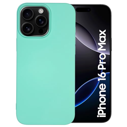 Maxter iPhone 16 Pro Max Hülle - Stoßfeste Silikon-Handyhülle (Türkis) von Maxter