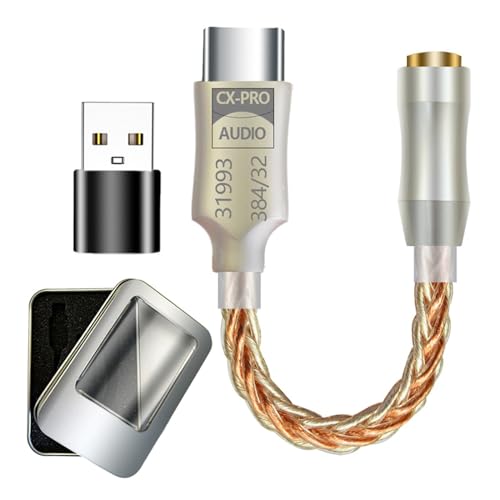 Maxtonser USB C 32bit 384KHz USB C auf 3,5 mm Decoders Adapter mit CX31993 Chip USB C Kopfhörer Adapter 3,5 mm Adapter Maxtonser USB C 32bit 384KHz USB C auf 3,5 mm Decoders Adapter mit CX31993 Chip USB C Kopfhörer Adapter 3,5 mm Adapter von Maxtonser