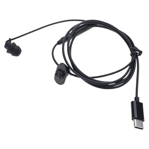 Maxtonser USB-Typ-C-Ohrhörer, einzelne Ohrhörer, seitliche Ohrstöpsel mit Mikrofon, Stereo-Sound, verstärktes Kabel für von Maxtonser