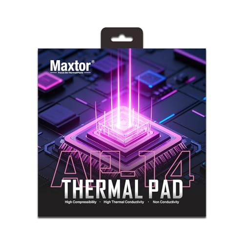 Maxtor Wärmeleitpad 16,8 W/mK, 120 x 120 x 1,5 mm (1 Stück), Thermo-Pads für GPU/CPU/LED/Kühler, hervorragende Wärmeleitung, hohe Temperaturbeständigkeit von Maxtor