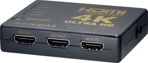 Maxtrack CS 1-5L HDMI-Switch mit Fernbedienung Schwarz von Maxtrack