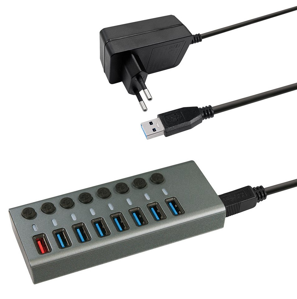 Maxtrack Computer-Kabel, USB, USB 3.0 Hub, 7 Ports von Maxtrack