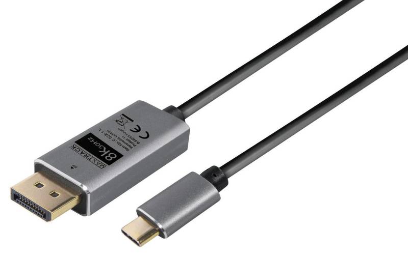 Maxtrack Computer-Kabel, USB-C, USB-C auf DisplayPort (200 cm), USB Typ C auf DisplayPort,DisplayPort Version 1.4, 8k@30Hz,Plug & Play von Maxtrack