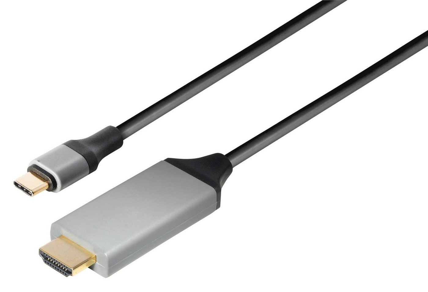 Maxtrack Computer-Kabel, USB-C, USB-C auf HDMI (200 cm), USB-C auf HDMI Kabel,4k 60Hz,HDCP 1.4 und 2.2, Thunderbolt 3 von Maxtrack