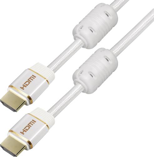 Maxtrack HDMI Anschlusskabel HDMI-A Stecker, HDMI-A Stecker 1.50m Weiß C 216-1,5L HDMI-fähig, Gesc von Maxtrack