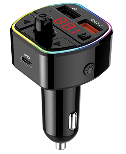 Maxtrack MT2L Bluetooth FM Transmitter Auto, Bluetooth Adapter Transmitter für Auto Radio, Auto Ladegerät mit PD20W und QC3.0 Ladeanschluss, Freisprechfunktion, Siri&Google Assistant Unterstützung. von Maxtrack