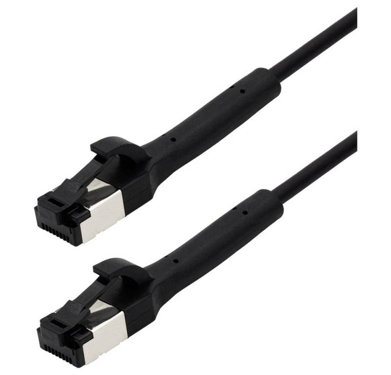 Maxtrack Maxtrack TI42-2L RJ45 Netzwerkkabel, Patchkabel CAT 8.1 U/FTP 2 m Schw Netzkabel, (200.00 cm) von Maxtrack