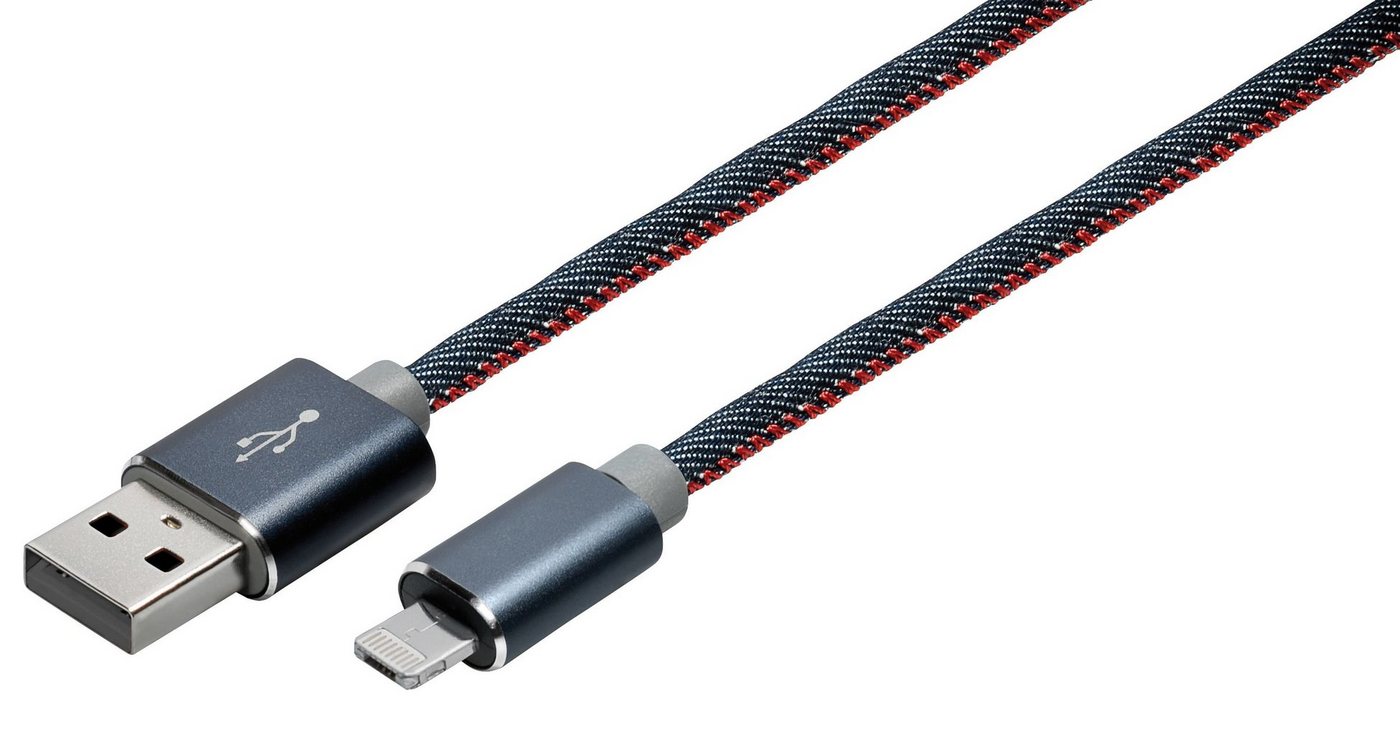 Maxtrack Smartphone-Kabel, USB, USB-A Stecker auf 8-pol. Stecker (100 cm), Hochflexibles Verbindungskabelfür iPhone, iPad, iPod von Maxtrack