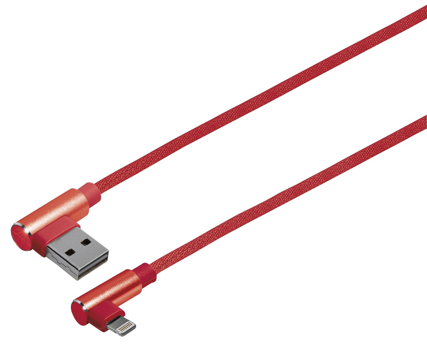 Maxtrack Smartphone-Kabel, USB, USB-A Winkelsstecker auf 8 pol. Winkelstecker (100 cm), Hochflexibles Verbindungskabelfür iPhone, iPad, iPod von Maxtrack