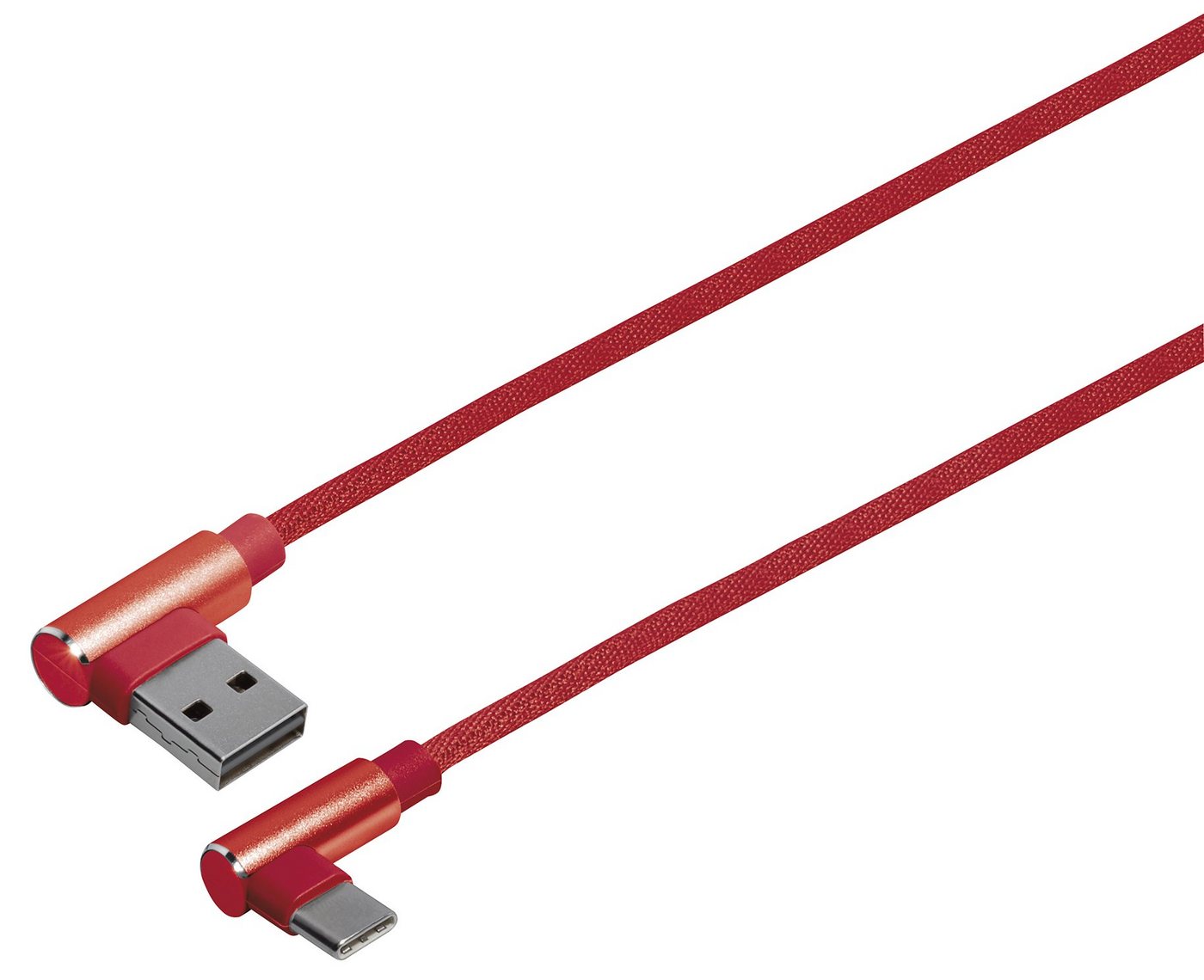 Maxtrack Smartphone-Kabel, USB, USB-A Winkelstecker auf Micro USB-C Winkelstecker (100 cm), Verbindungskabel für Smartphones mit USB Typ C Anschluss von Maxtrack
