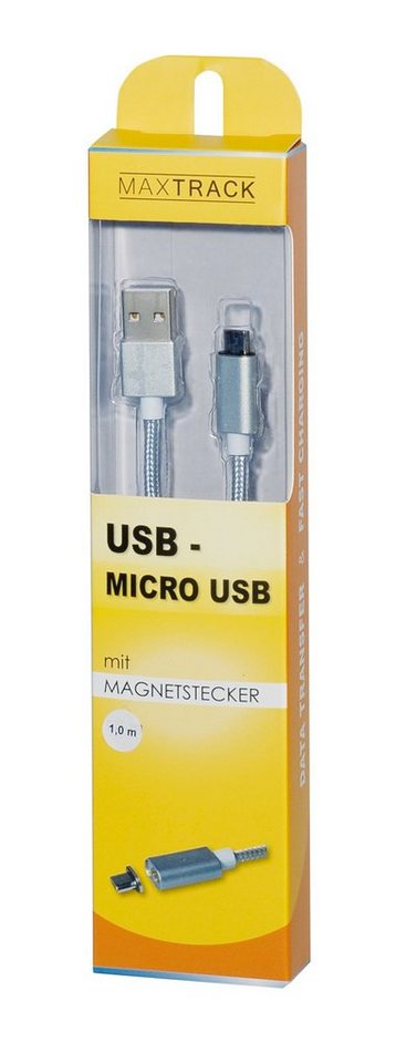 Maxtrack Smartphone-Kabel, USB, USB-A auf Micro USB-B (100 cm), magnetisches USB-Kabel, A-Stecker auf Micro-B-Stecker von Maxtrack