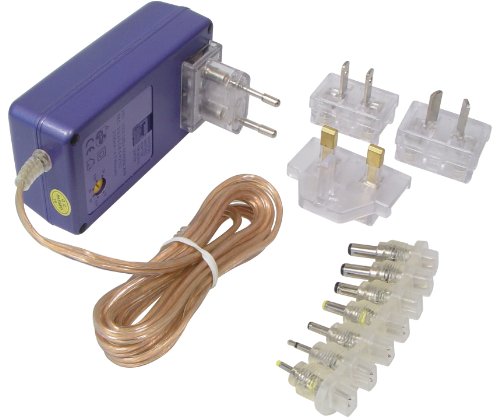 Transmedia Reisenetzteil 2100 mA getaktet mit GB/US/AU/EU-Stecker und 7 Konnektoren 100-240V / 3/3.3/5 / 6/6.5 / 7V NTT10L von Maxtrack